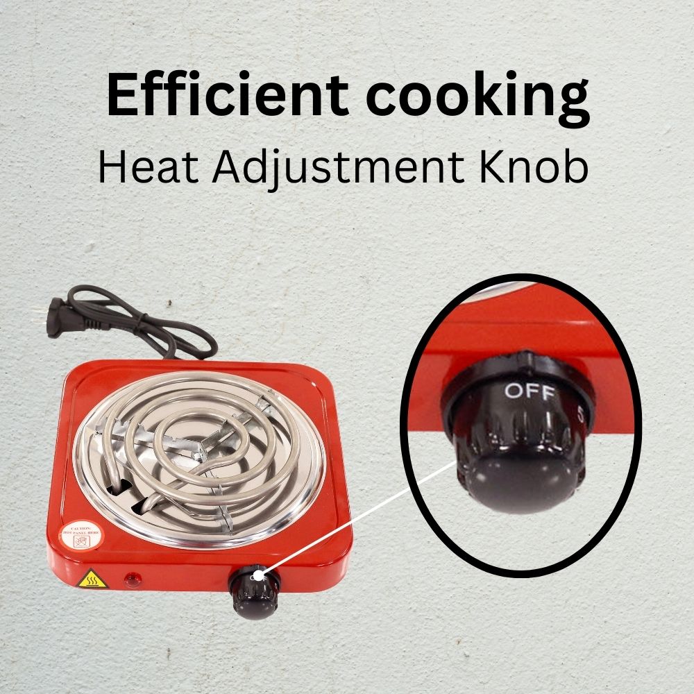 Electric Flameless Cooking Stove with Heat Adjustment