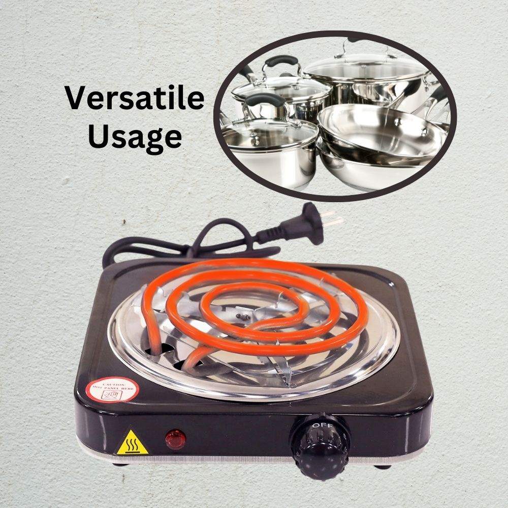 Electric Flameless Cooking Stove with Heat Adjustment