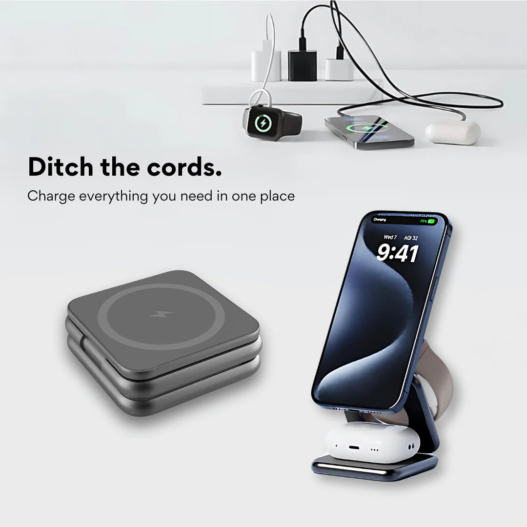Cobra 3-in-1 Fast Wireless Charging Station