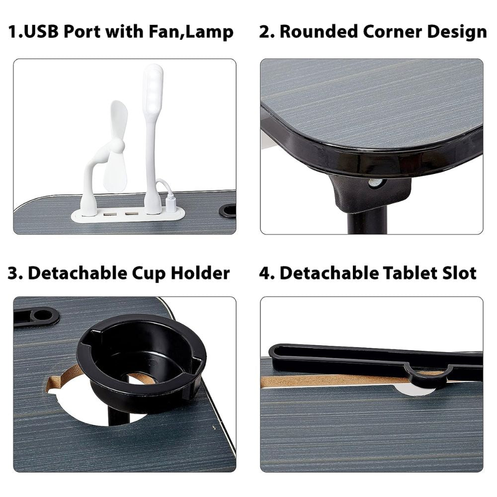 Smart Study Table For Bed With USB Port