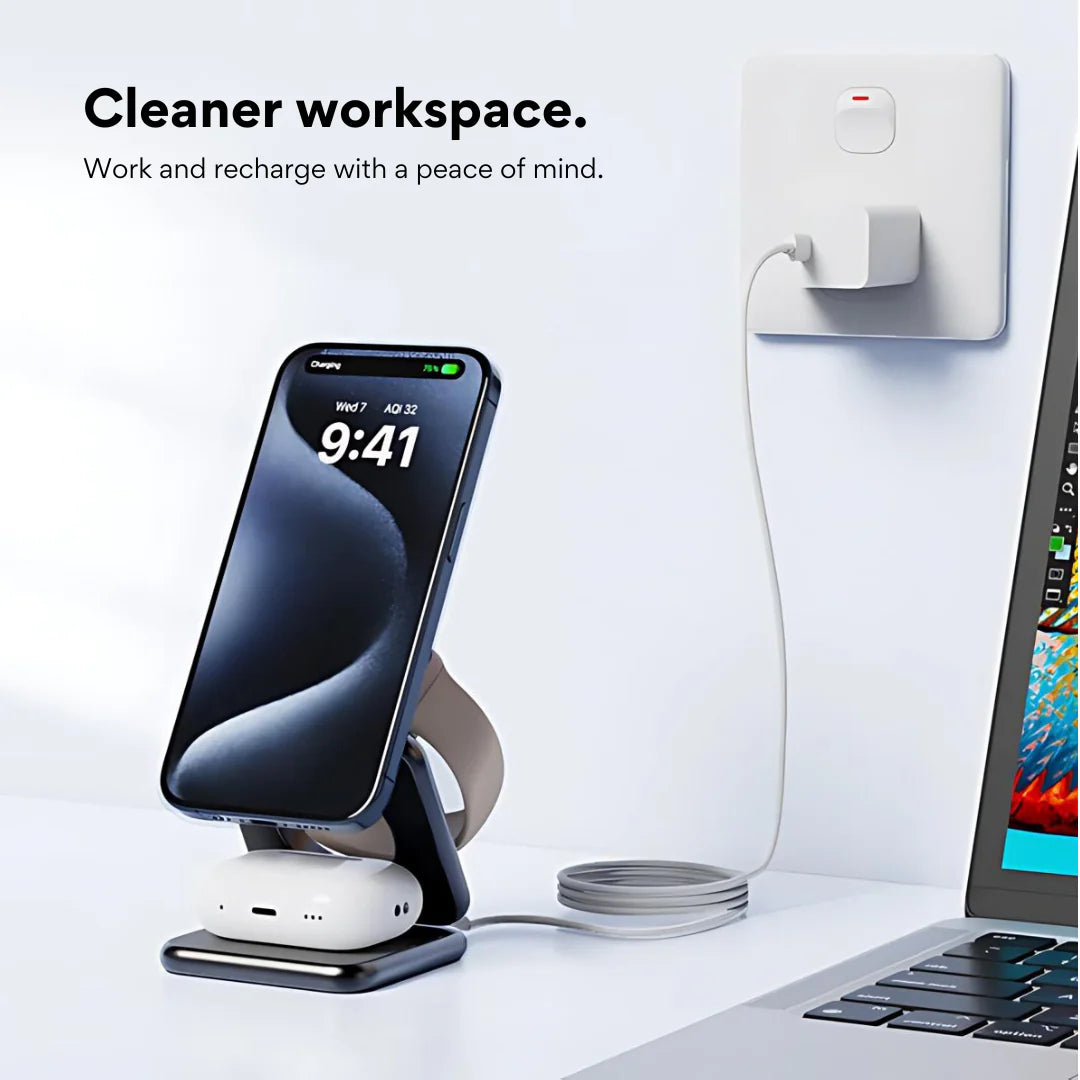 Cobra 3-in-1 Fast Wireless Charging Station