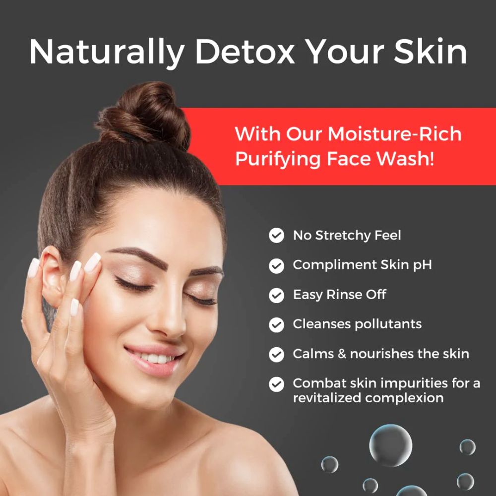Prisa Organics Activated Charcoal Purifying, Detox Face Wash