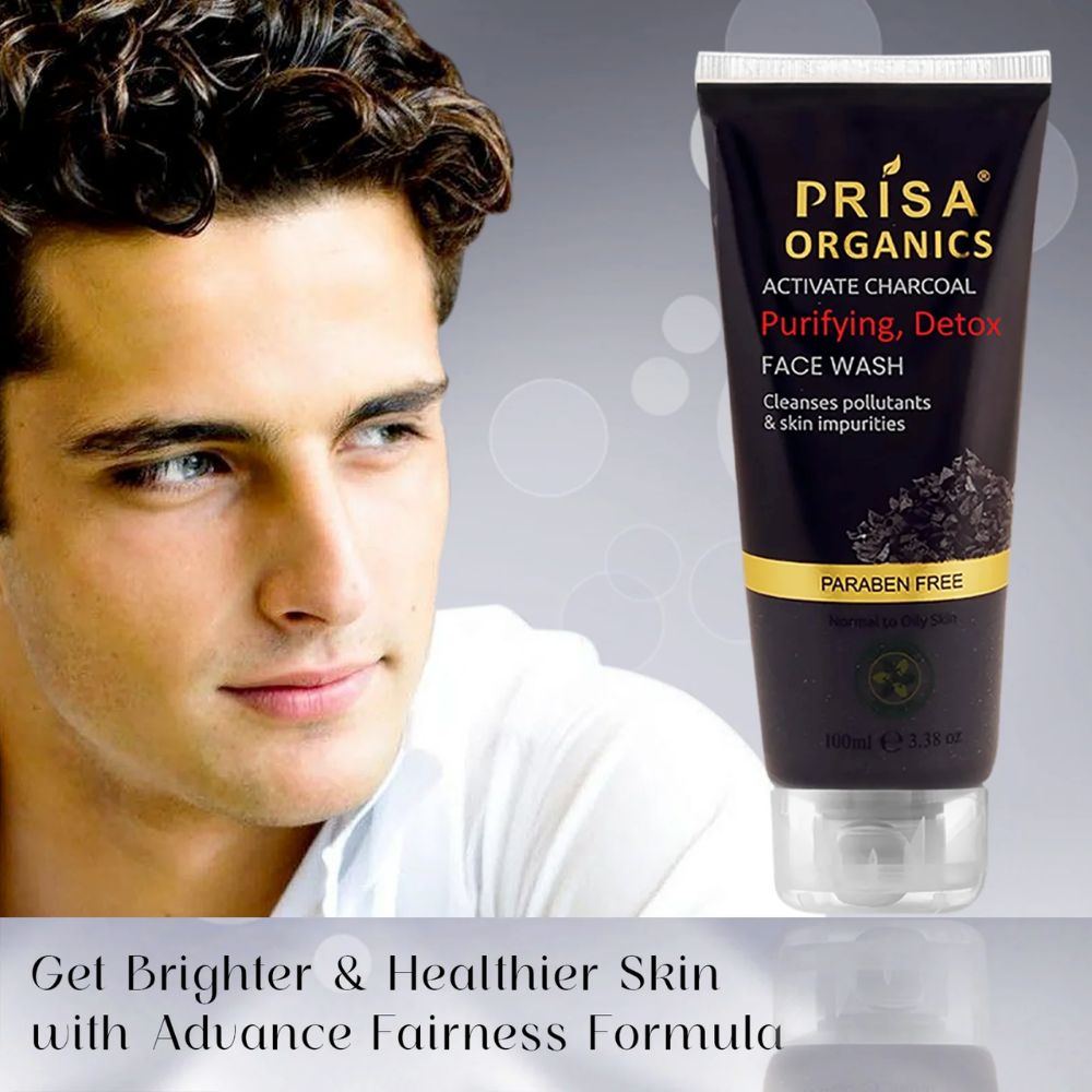 Prisa Organics Activated Charcoal Purifying, Detox Face Wash