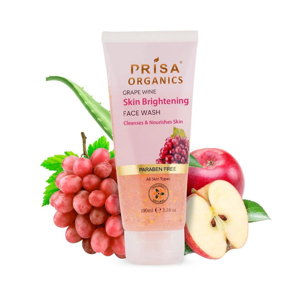 Prisa Organics Grape Wine Skin Brightening Face Wash