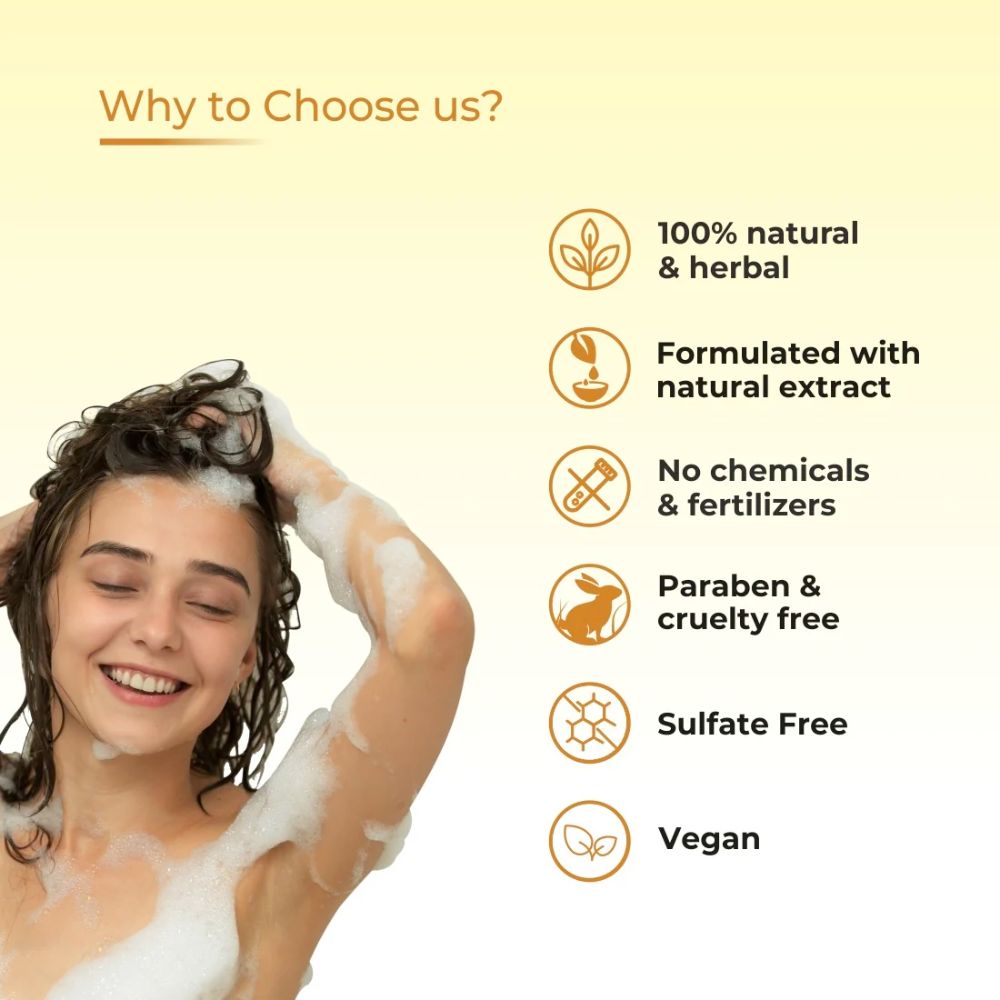 Prisa Organics Herbal Anti Dandruff Shampoo With Conditioner, 300 ml