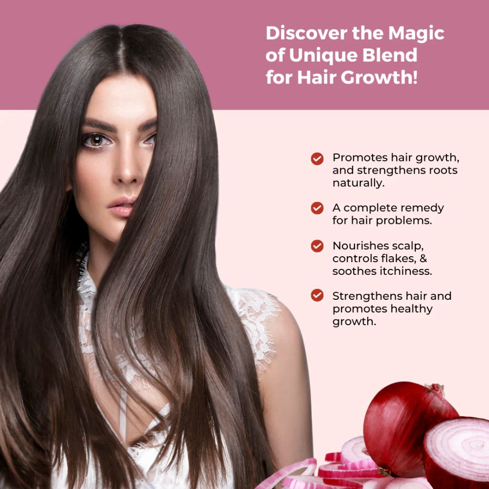 Onion Turmeric Shampoo With Conditioner For Hair Growth & Anti Hair fall, 200ml