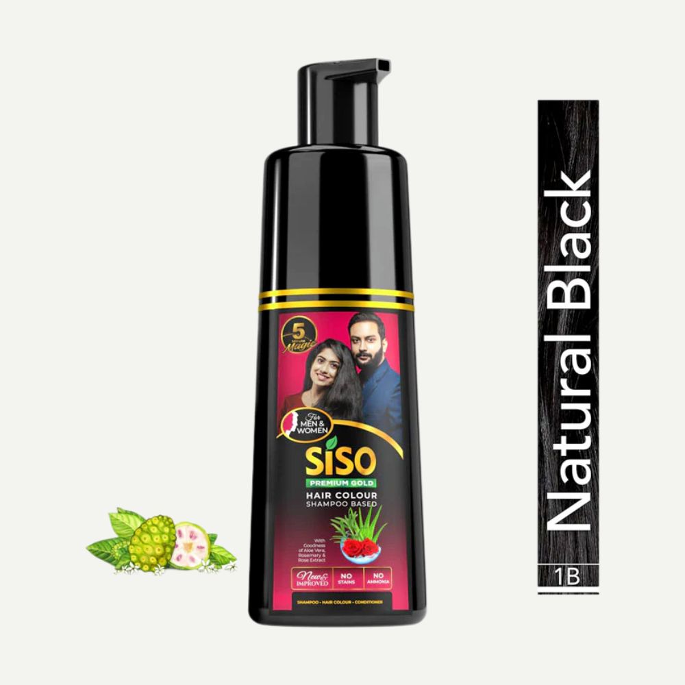 Permanent Hair Color Shampoo 180ml (black)