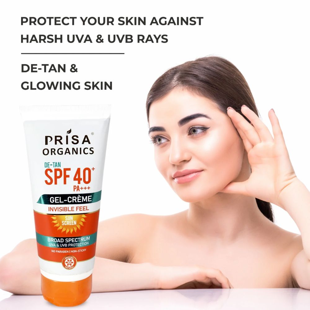 SPF 40 Sun Screen Gel Cream | Broad Spectrum UVA & UVB, PA+++ (100 g)