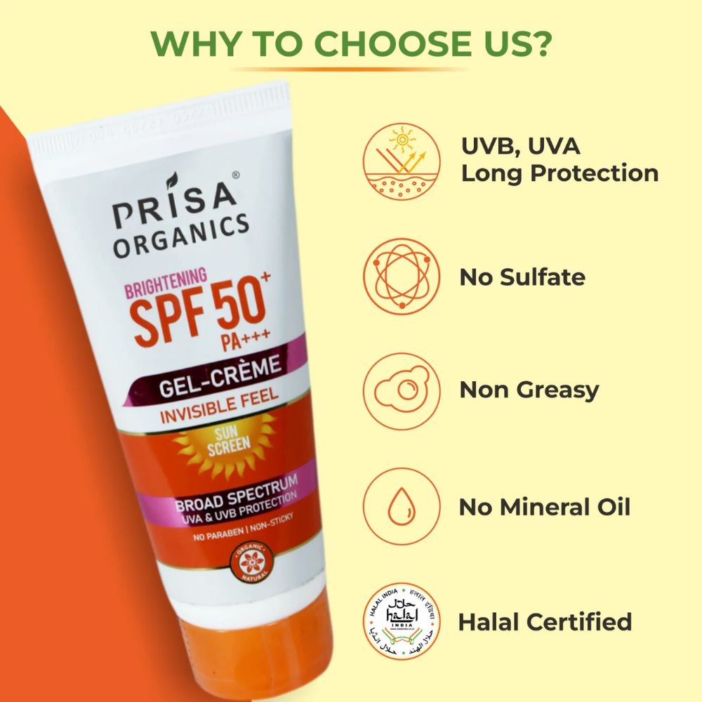 SPF 60 Sun Screen Gel Cream | Broad Spectrum UVA & UVB, PA+++ (100 g)