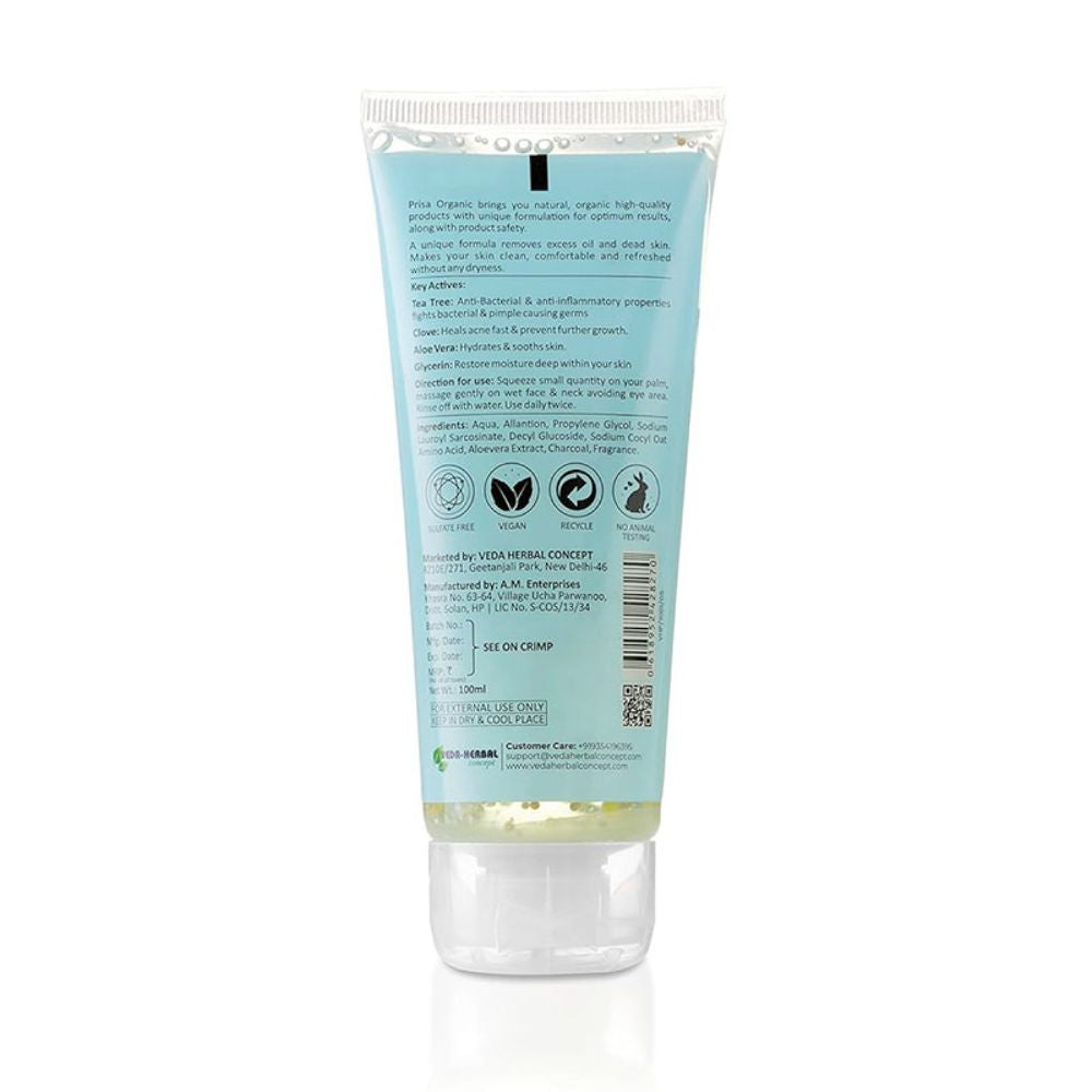 Prisa Organics Tea Tree & Clove, Oil Balancing Face Wash 100ml