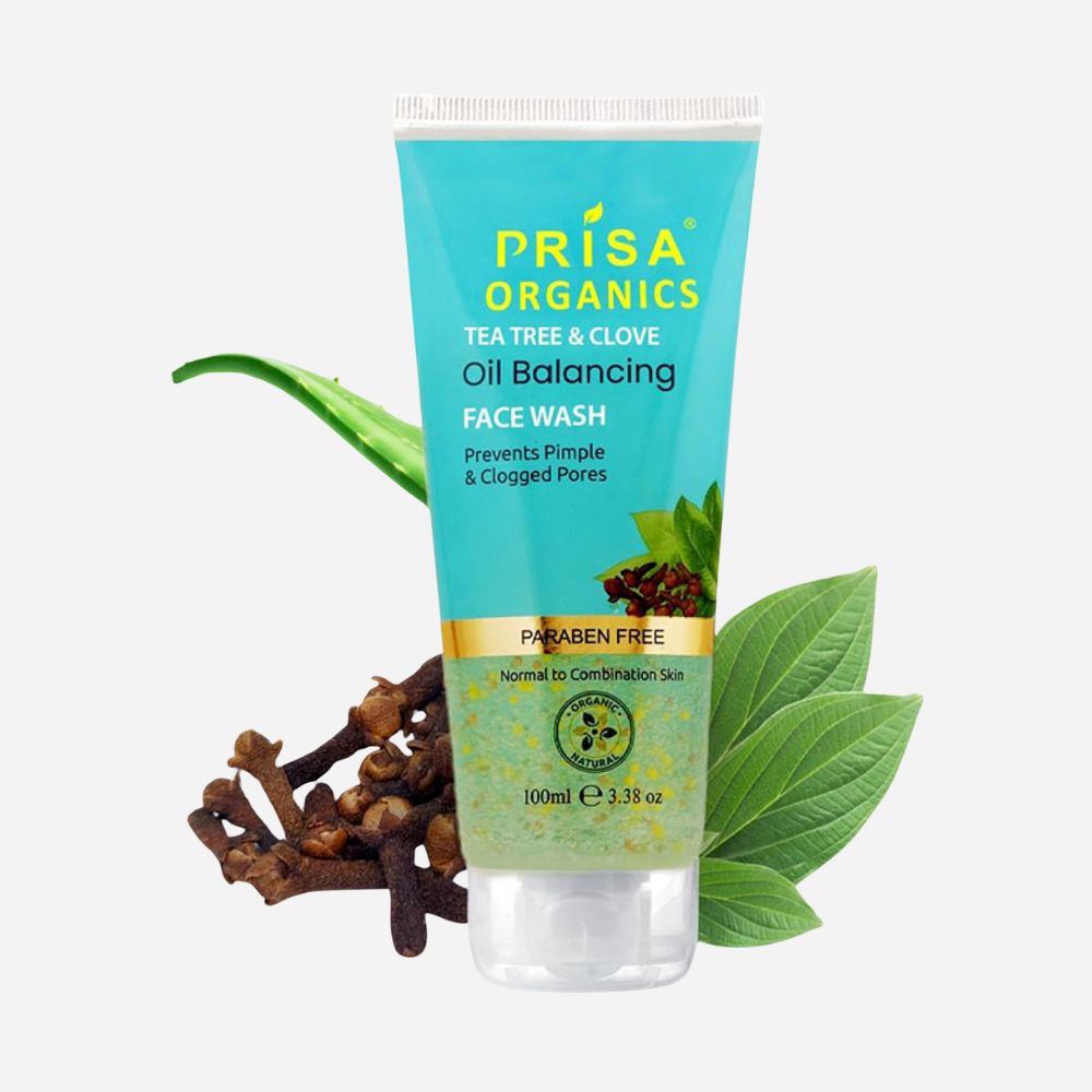 Prisa Organics Tea Tree & Clove, Oil Balancing Face Wash 100ml