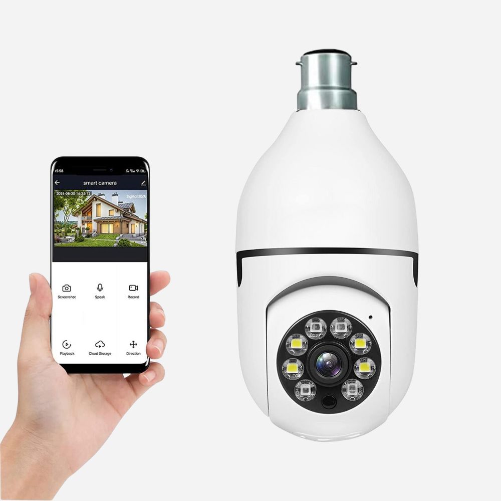 Wireless 360° CCTV Camera for bulb holder