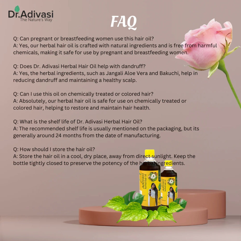 Adivasi Ayurvedic Hair Oil For Hair Growth 1000ml