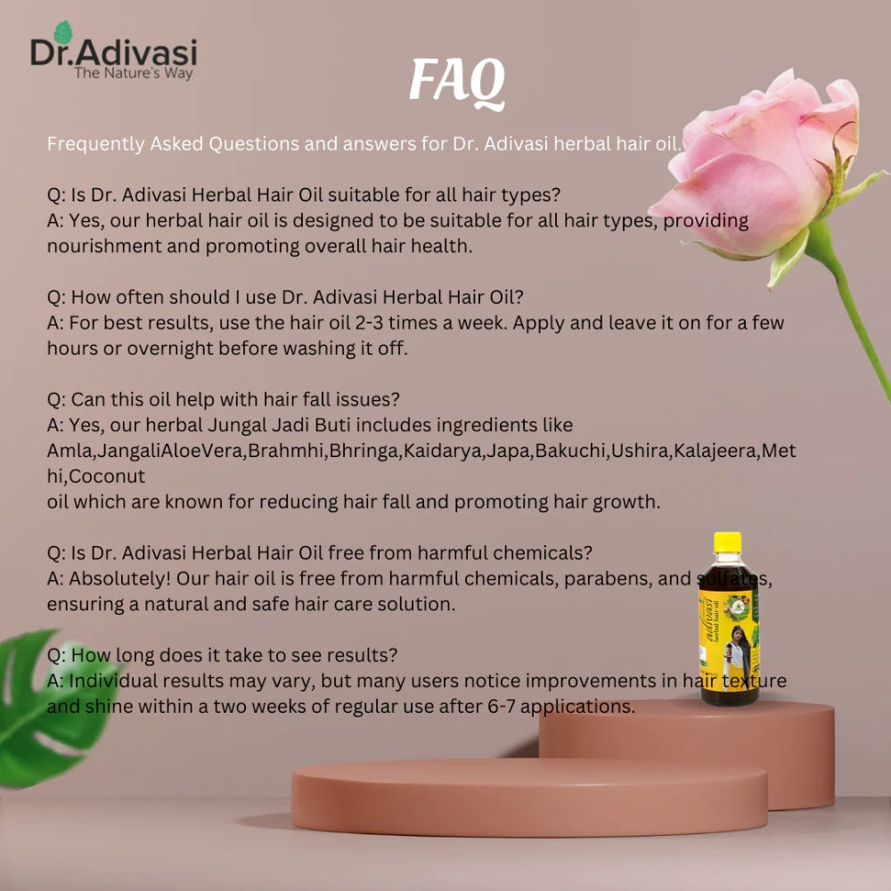 Adivasi Ayurvedic Hair Oil For Hair Growth 1000ml