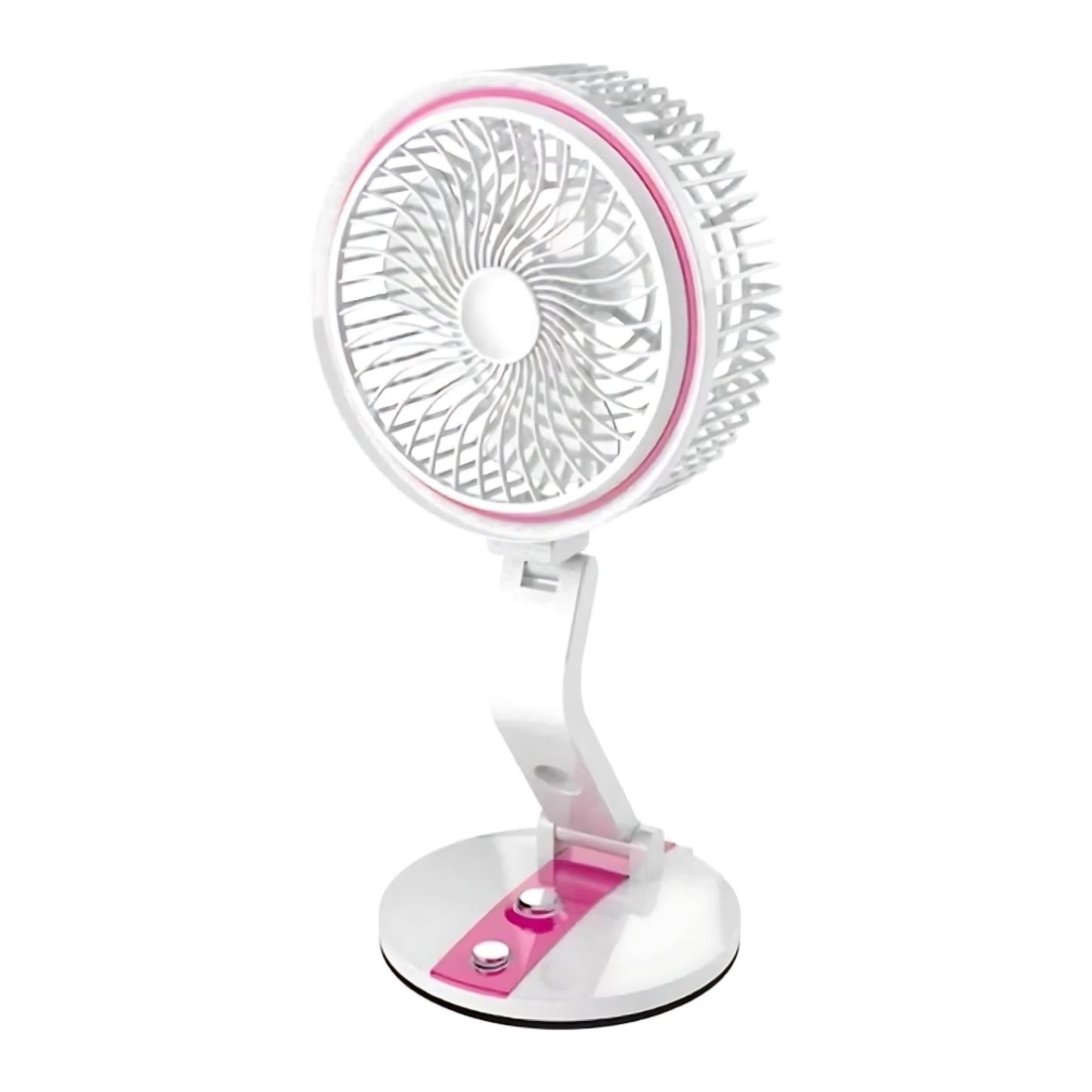 Rechargeable Folding Fan with Emergency Light
