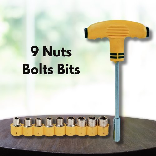 21 Pcs Screwdriver Socket Tool Kit Yellow