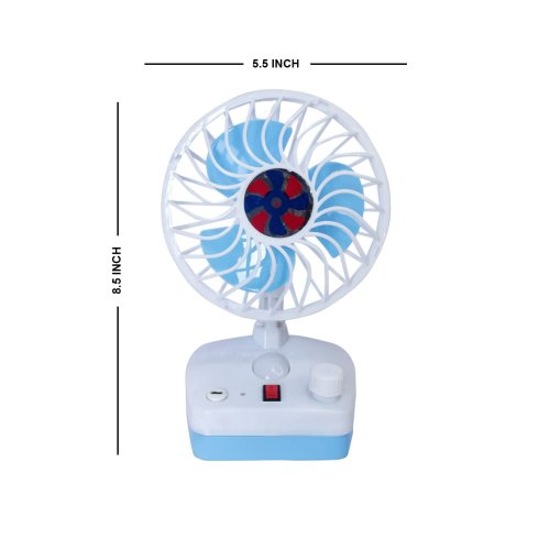 Rechargeable Portable Fan with LED Light