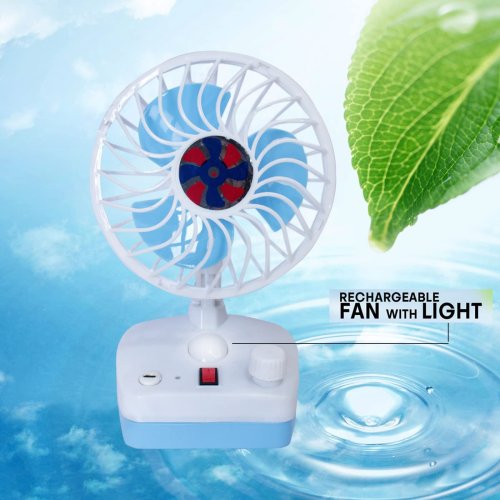 Rechargeable Portable Fan with LED Light