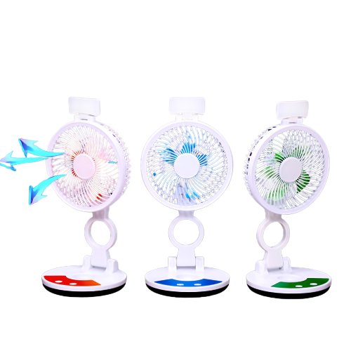 Rechargeable Portable Folding Fan with Light