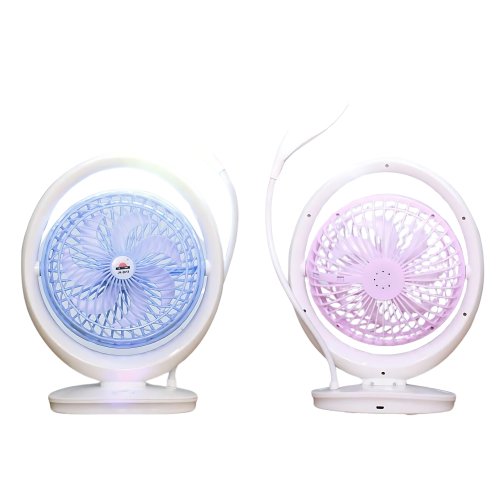 Rechargeable Fan with Flexible Emergency Light