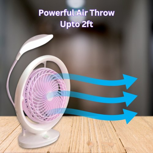 Rechargeable Fan with Flexible Emergency Light