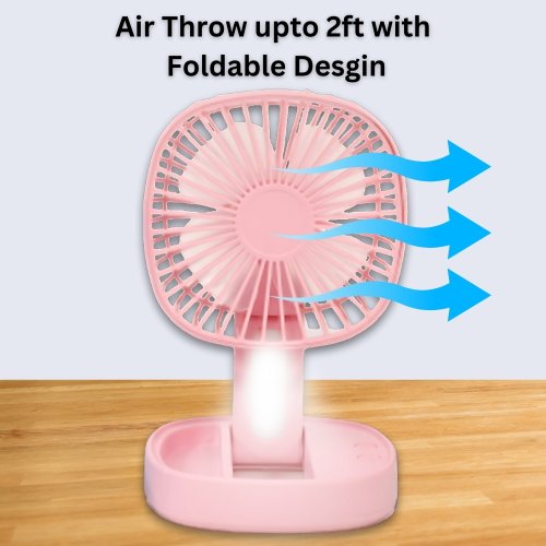 Rechargeable Portable Fan with Light