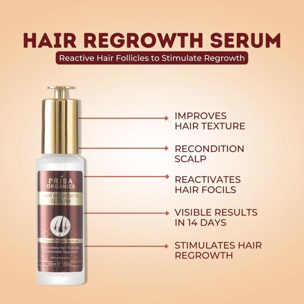 Prisa Organics Hair Serum ( For Hair Regrowth) 45ml