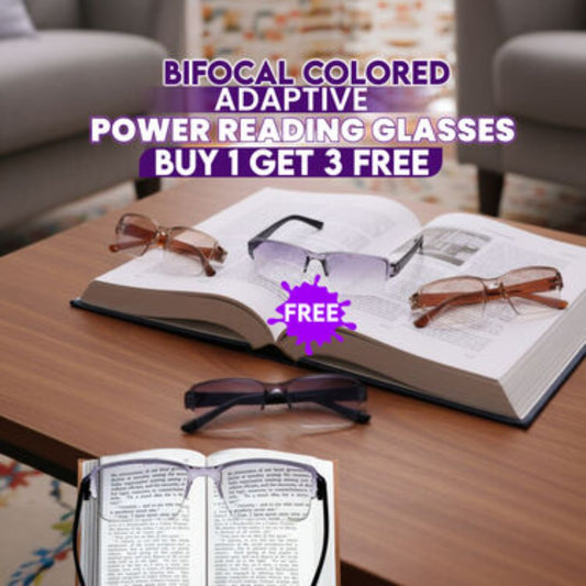 Bifocal Colored Adaptive Power Reading Glasses – Buy 1 Get 3 Free