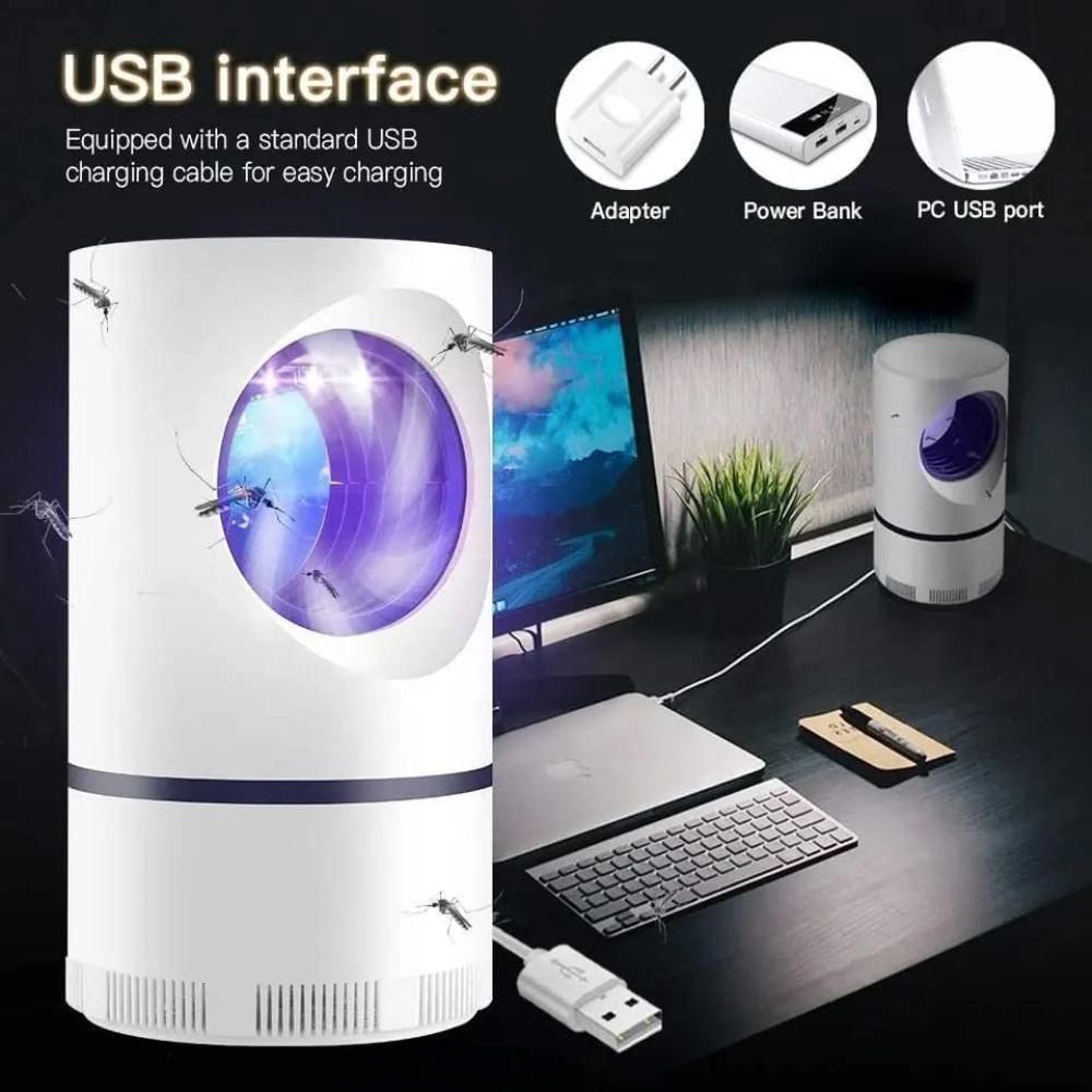 Electric Mosquito Killer Trap Night Lamp | USB Powered UV Bug Trap | Silent Indoor Protection