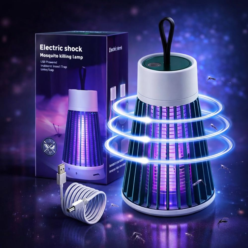 Electric Mosquito Killer Lamp with UV Light | USB Powered Portable Indoor Bug Trap