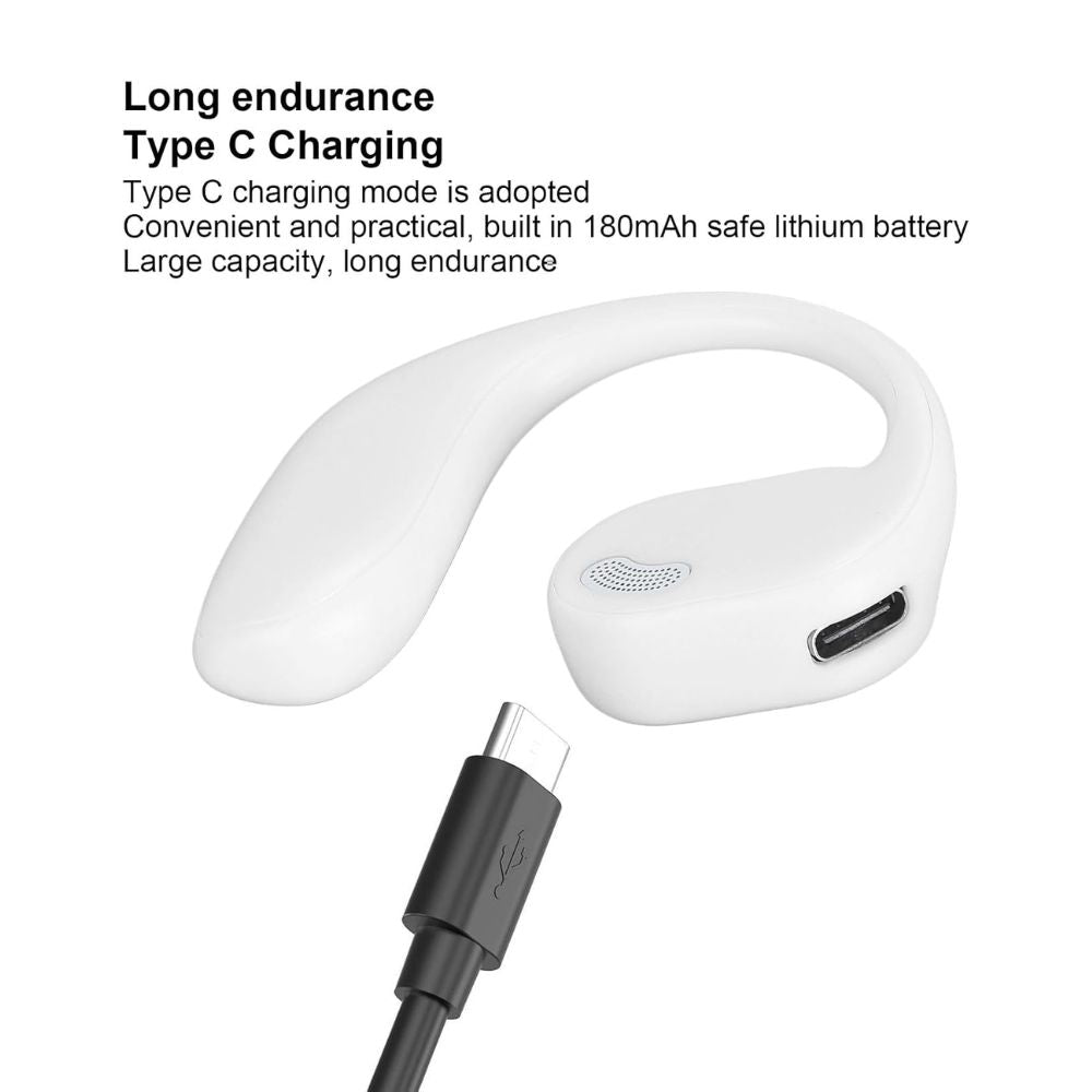 Clip-On Wireless Bluetooth Calling Earphone with Display | Open Ear Design | Bluetooth 5.4