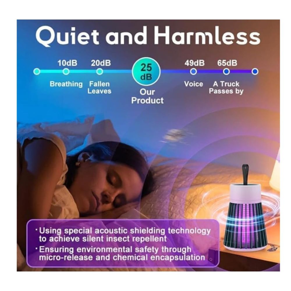 Electric Mosquito Killer Lamp with UV Light | USB Powered Portable Indoor Bug Trap