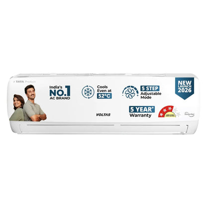 Voltas Vectra 1 Ton 3 Star Inverter Split AC (2026) | 123INV | 3326W Cooling | Copper Condenser | 5 Years Comprehensive Warranty
