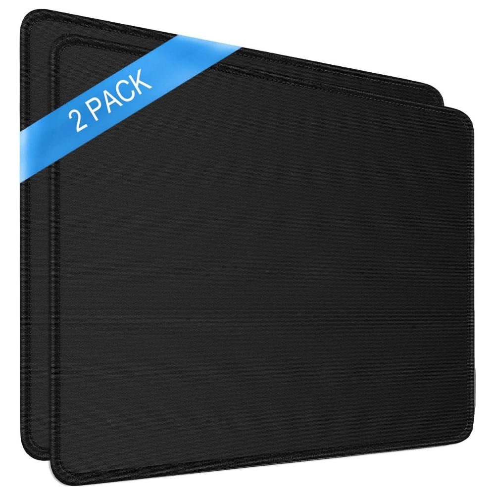 BEXT (2Pcs) Gaming Mouse Pad / Mouse Mat (23×19×0.2 cm) | Non-Slip Rubber Base | Waterproof Surface |(Black)
