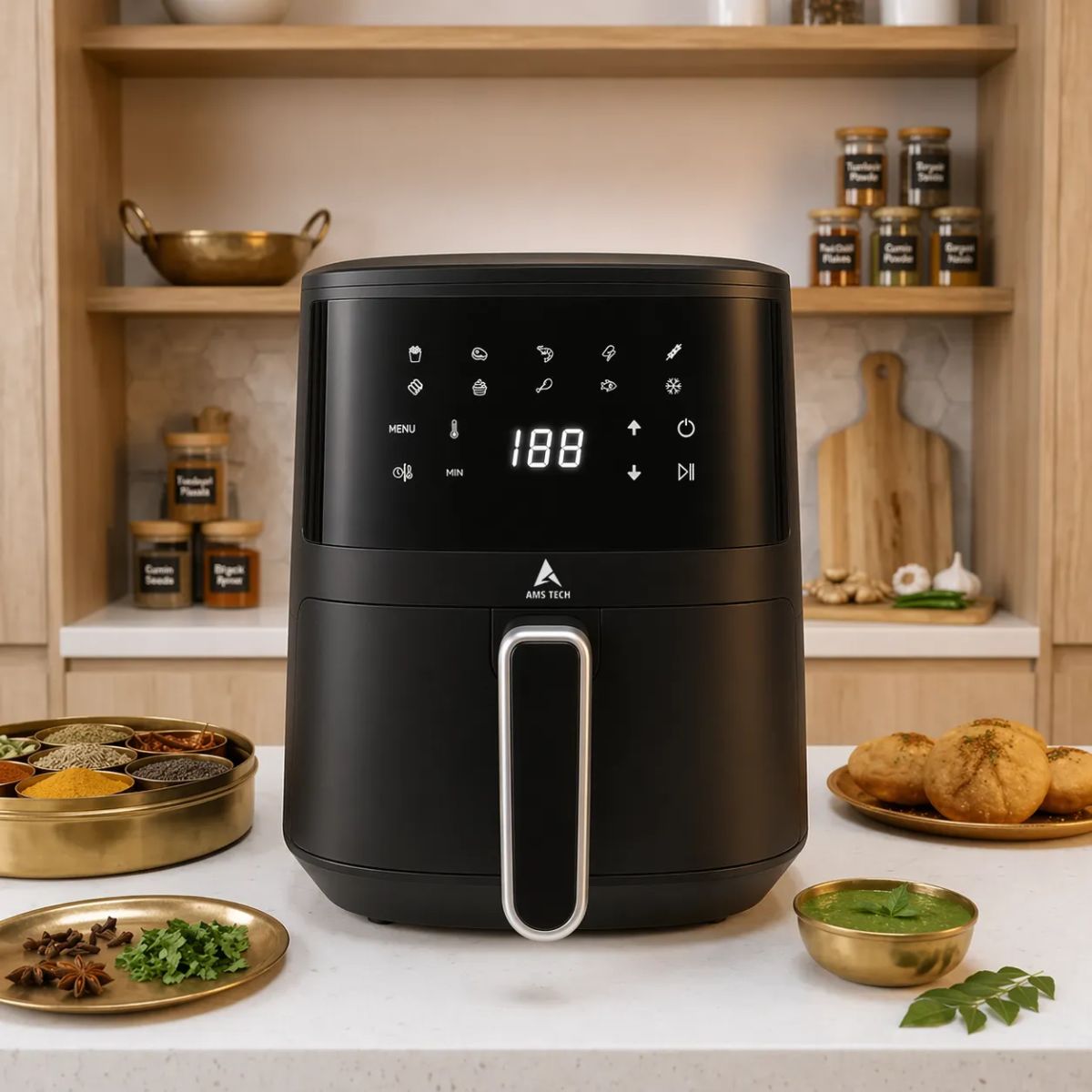 AMSTECH Vexa FryPro 4.5L Air Fryer | 1450W | Rapid Air Technology | 10 Preset Menu | Digital Control Panel | 1 Year Warranty