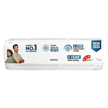 Voltas Vectra 2 Ton 3 Star Inverter Split AC (2026) | 243INV | 6000W Cooling | Copper Condenser | 5 Years Comprehensive Warranty