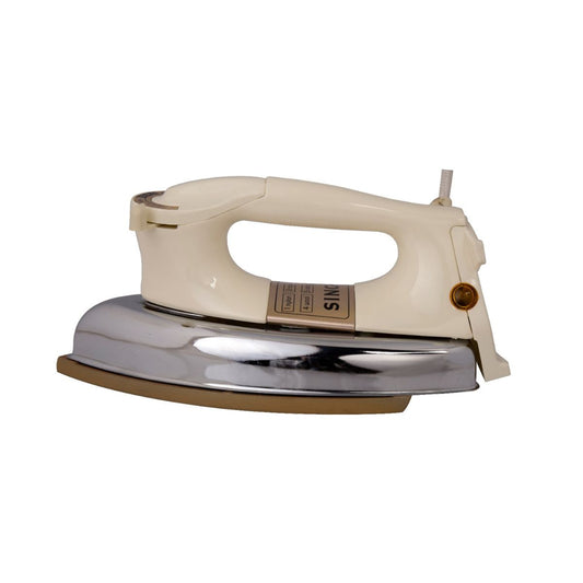 Singer Shakti Plus 1.6Kg Heavy Weight Dry Iron | 1000 Watt | Quick Heat-Up | Golden Advanced Soleplate | Adjustable Thermostat | ISI Approved | 2 Years Warranty