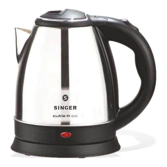 Singer Cutie DX 1.5L Electric Kettle | 1500W Power | Concealed Heating Element | 2 Years Warranty