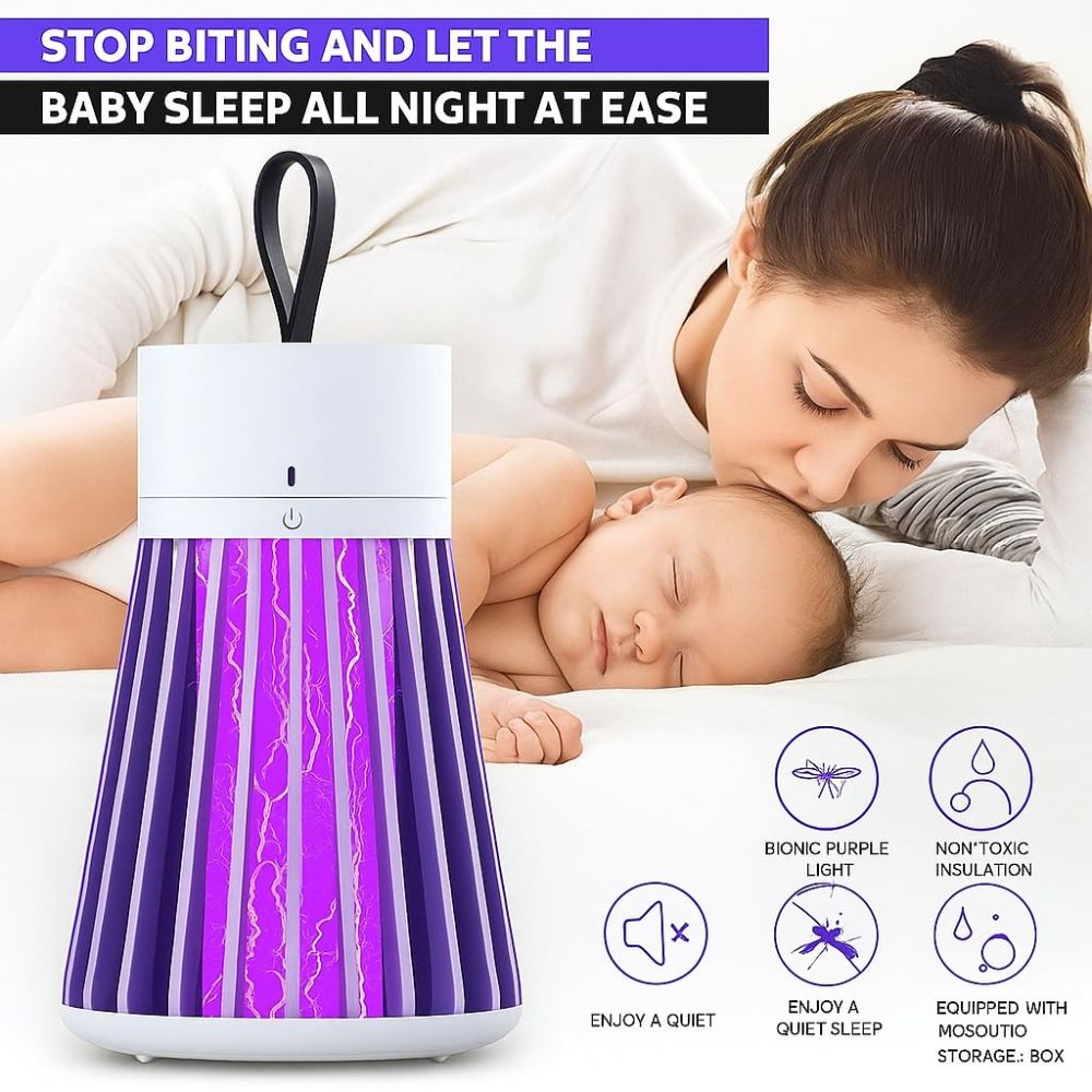 Electric Mosquito Killer Lamp with UV Light | USB Powered Portable Indoor Bug Trap