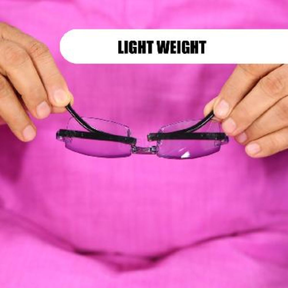 Rimless Folding Adaptive Power Mobile Protection Reading Glasses – Buy 1 Get 2 Free