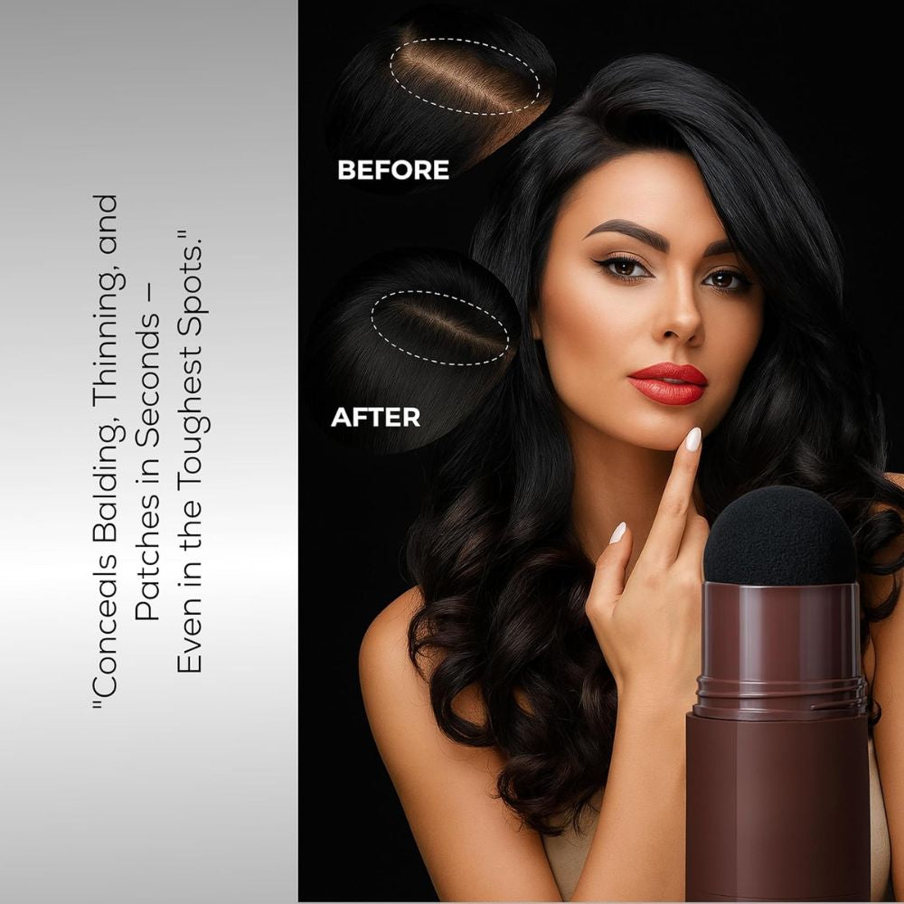 Instant Hair Colour Touch-Up (Pack of 2) | Quick Root Coverage | Waterproof & Sweatproof (Black)