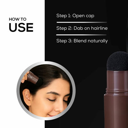 Instant Hair Colour Touch-Up (Pack of 2) | Quick Root Coverage | Waterproof & Sweatproof (Black)