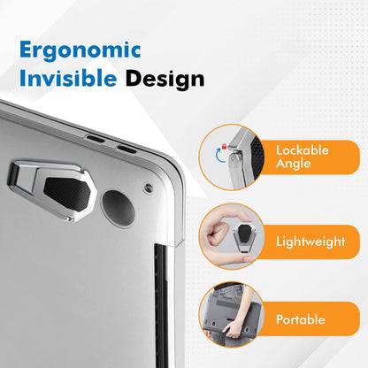 BEXT Portable Invisible Laptop Riser Stand | Mini Aluminum Cooling Pad | Lightweight Foldable Desk Stand