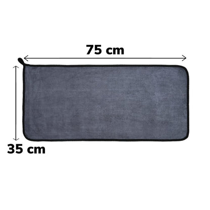 BEXT (2Pcs) 500 GSM Extra Large Microfiber Car & Bike Cleaning Cloth (35 × 75 cm) | Scratchless Drying & Detailing Towel