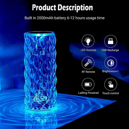 Wireless Rechargeable Led Touch Lamp