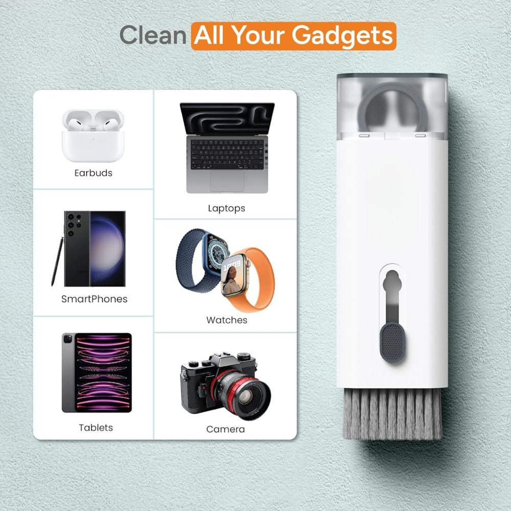 BEXT 7-in-1 Electronics Cleaning Kit for Keyboard, Laptop & Earbuds | All-in-One Screen & Device Cleaner | Compact & Lightweight