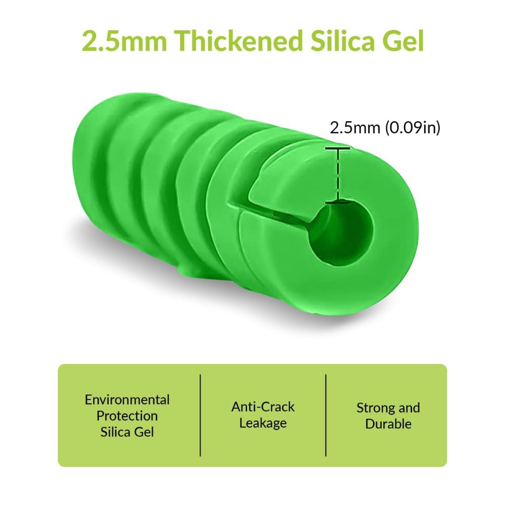 BEXT (10Pcs) Spiral Cable Protector Cord Saver for Charging Cables & Earphones | Silicone Wire Protector