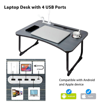 Smart Study Table For Bed With USB Port