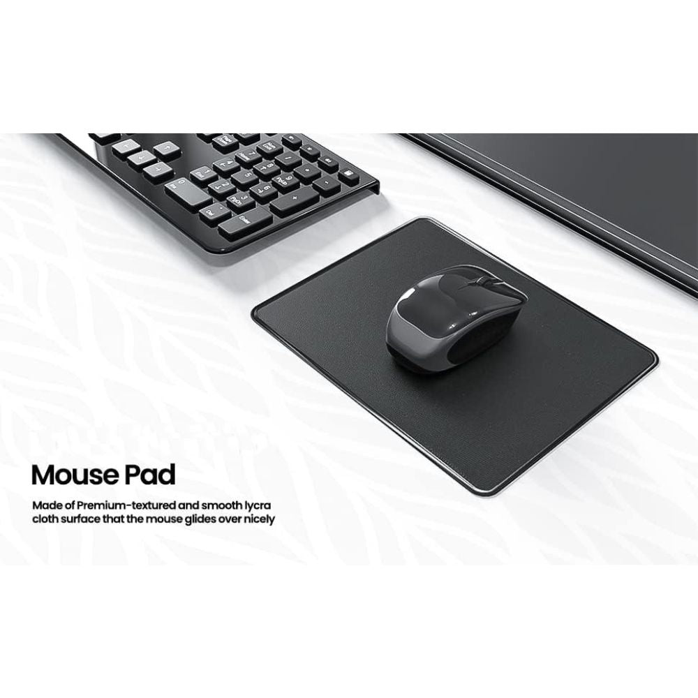 BEXT (2Pcs) Gaming Mouse Pad / Mouse Mat (23×19×0.2 cm) | Non-Slip Rubber Base | Waterproof Surface |(Black)