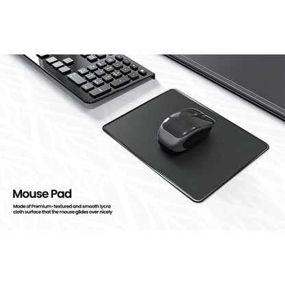 BEXT (2Pcs) Gaming Mouse Pad / Mouse Mat (23×19×0.2 cm) | Non-Slip Rubber Base | Waterproof Surface |(Black)